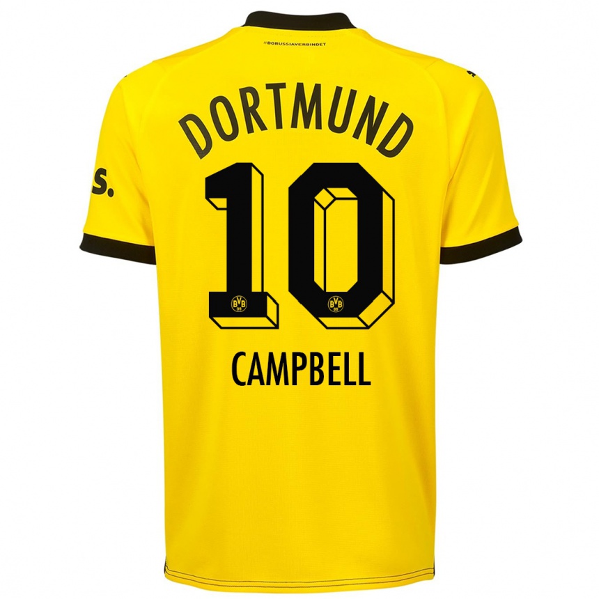 Vaikiškas Cole Campbell #10 Geltona Namų Marškinėliai 2023/24 T-Shirt