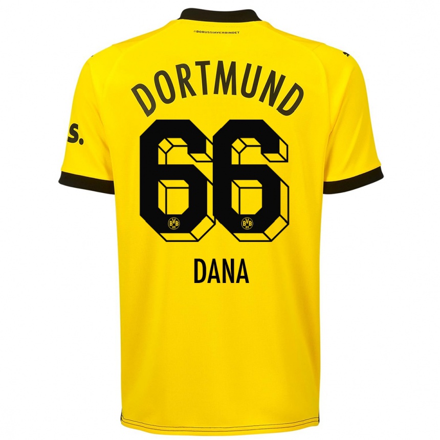 Vaikiškas Bleckmann Dana #66 Geltona Namų Marškinėliai 2023/24 T-Shirt