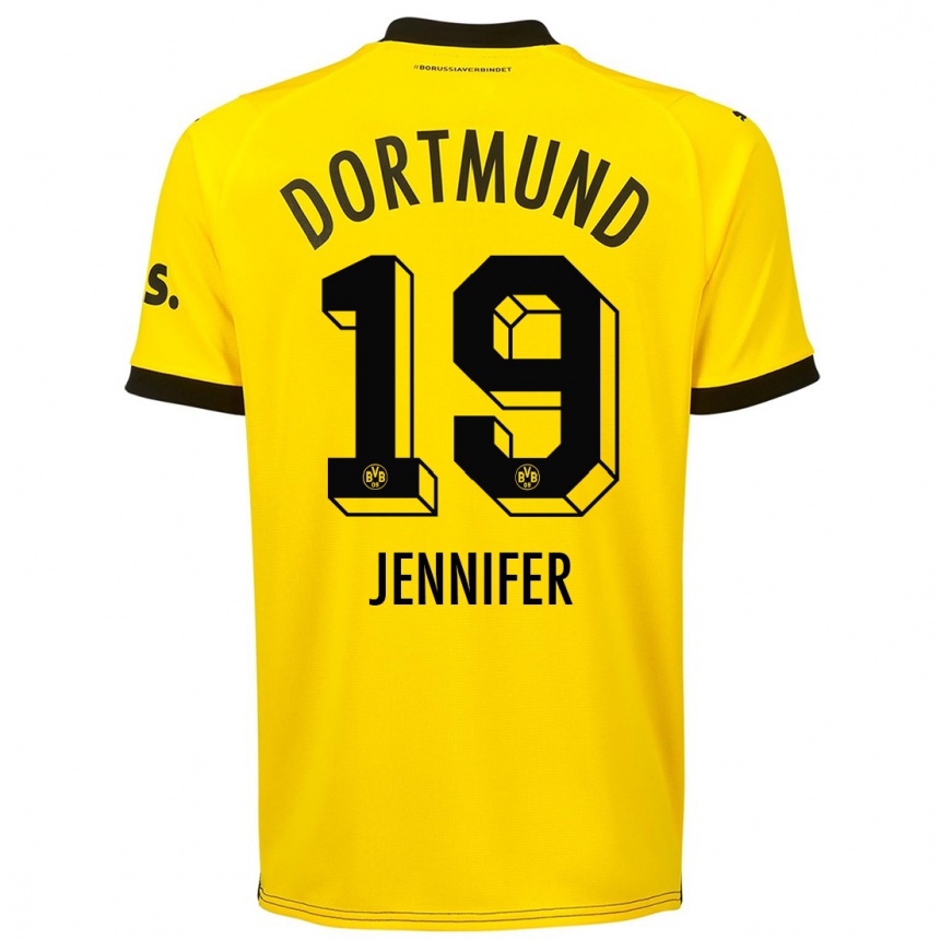 Vaikiškas Gutierrez Bermejo Jennifer #19 Geltona Namų Marškinėliai 2023/24 T-Shirt