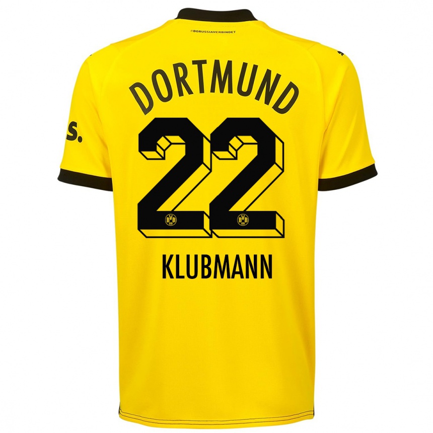 Vaikiškas Leon Klubmann #22 Geltona Namų Marškinėliai 2023/24 T-Shirt