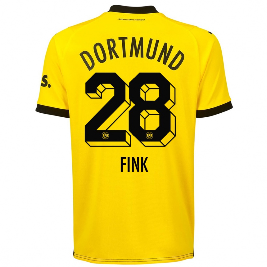 Vaikiškas Bradley Fink #28 Geltona Namų Marškinėliai 2023/24 T-Shirt