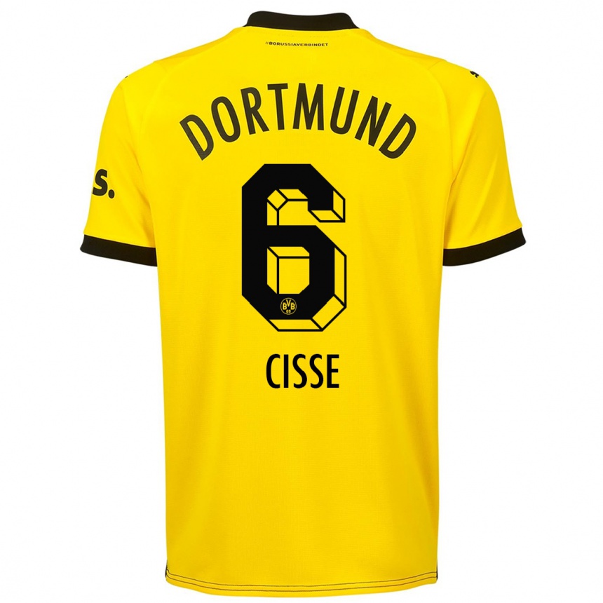 Vaikiškas Faroukou Cisse #6 Geltona Namų Marškinėliai 2023/24 T-Shirt