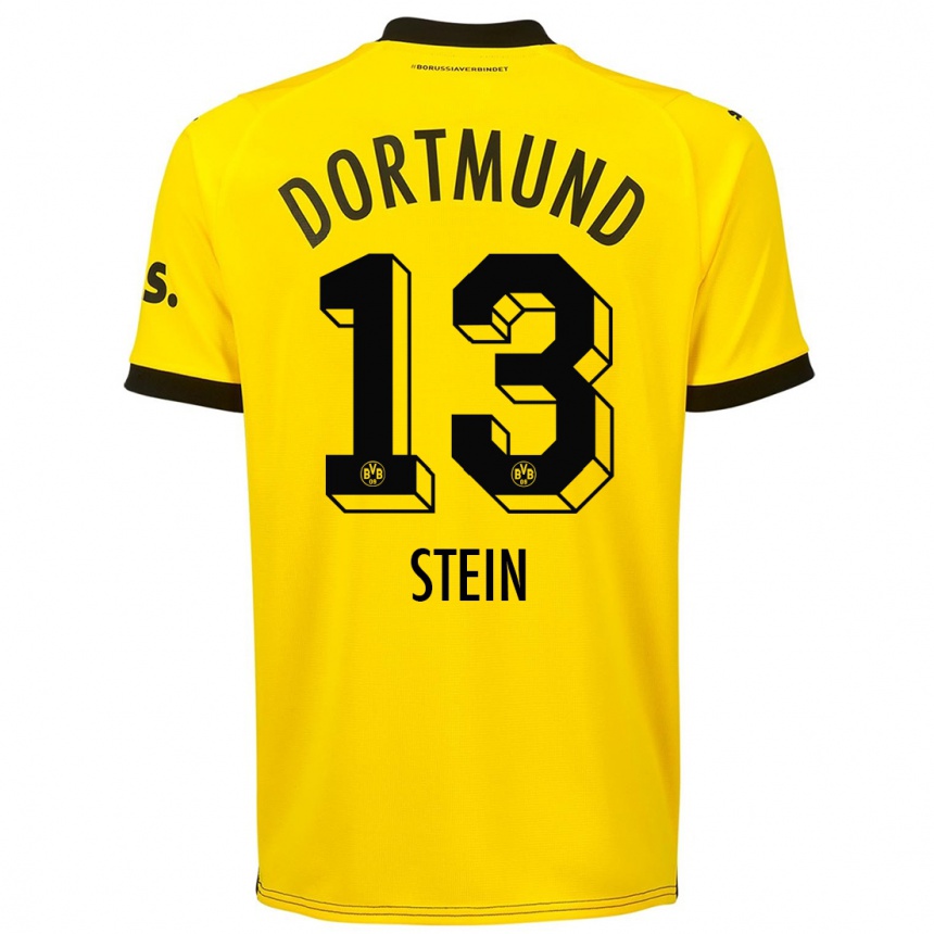 Vaikiškas Daniel Stein #13 Geltona Namų Marškinėliai 2023/24 T-Shirt