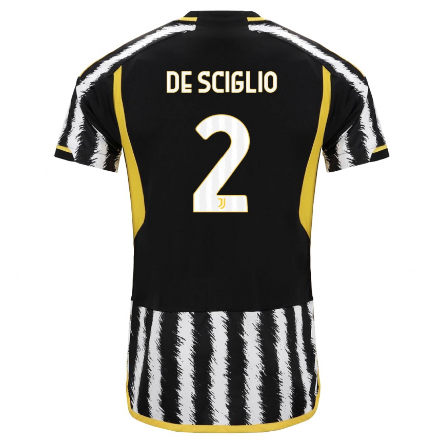 Vaikiškas Mattia De Sciglio #2 Juoda Balta Namų Marškinėliai 2023/24 T-Shirt