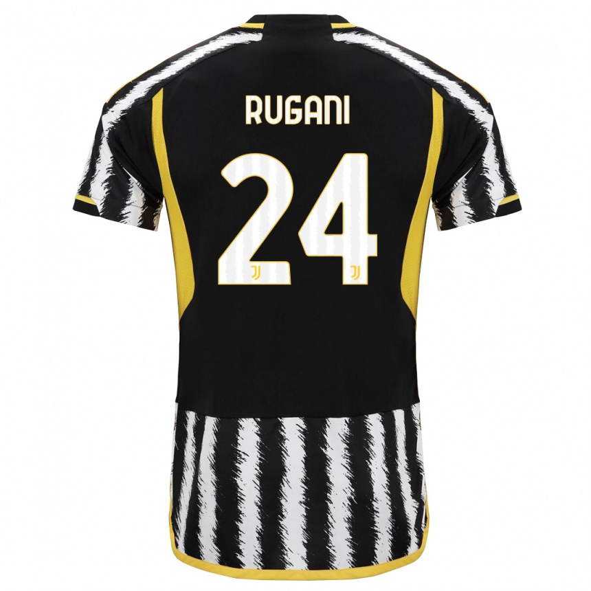 Vaikiškas Daniele Rugani #24 Juoda Balta Namų Marškinėliai 2023/24 T-Shirt