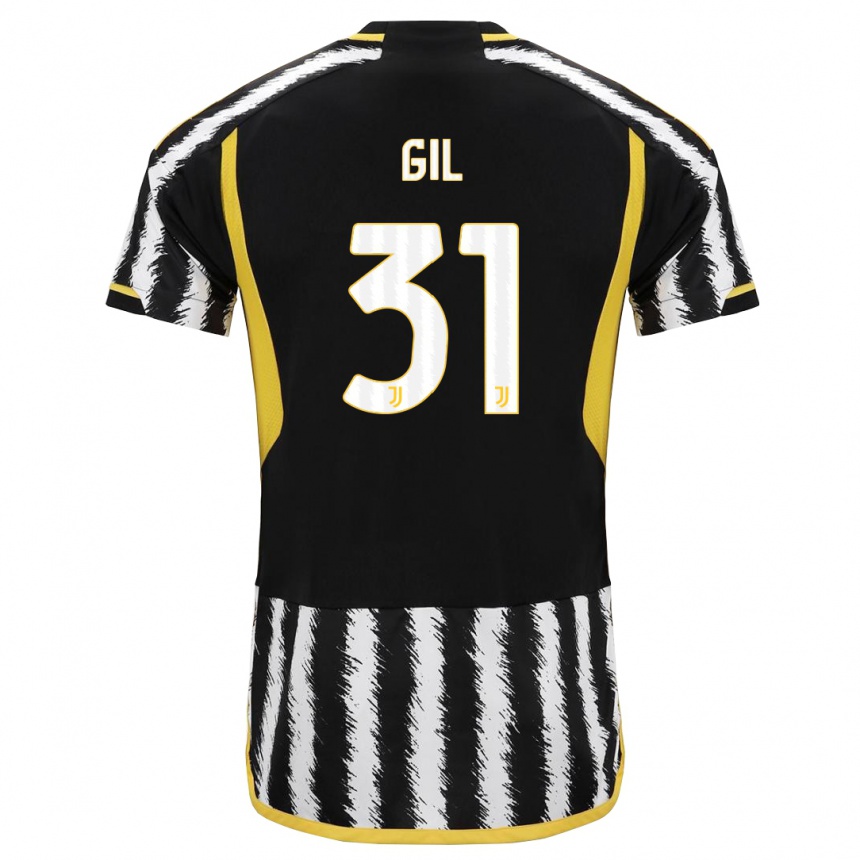 Vaikiškas Javier Gil #31 Juoda Balta Namų Marškinėliai 2023/24 T-Shirt