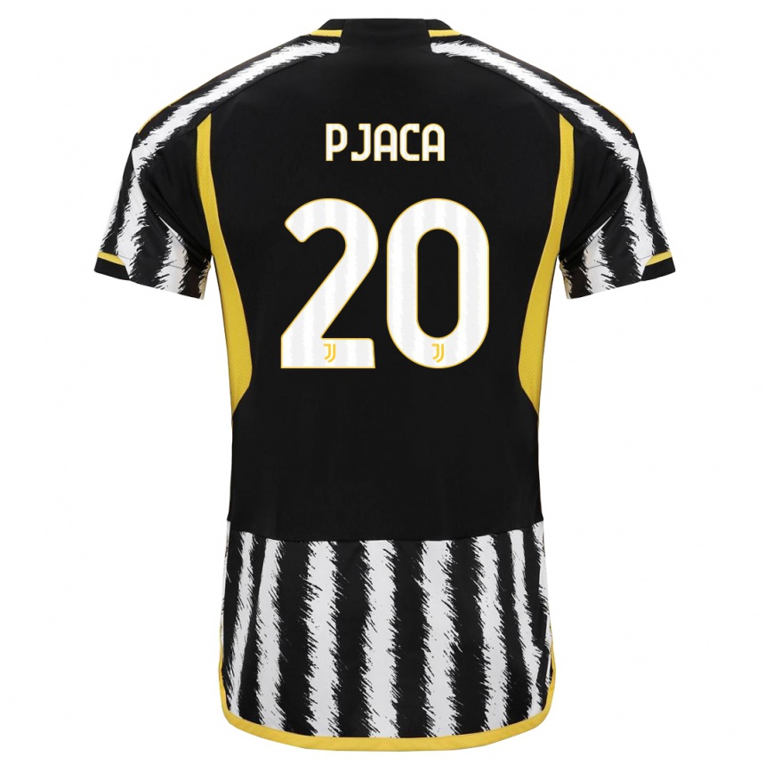 Vaikiškas Marko Pjaca #20 Juoda Balta Namų Marškinėliai 2023/24 T-Shirt