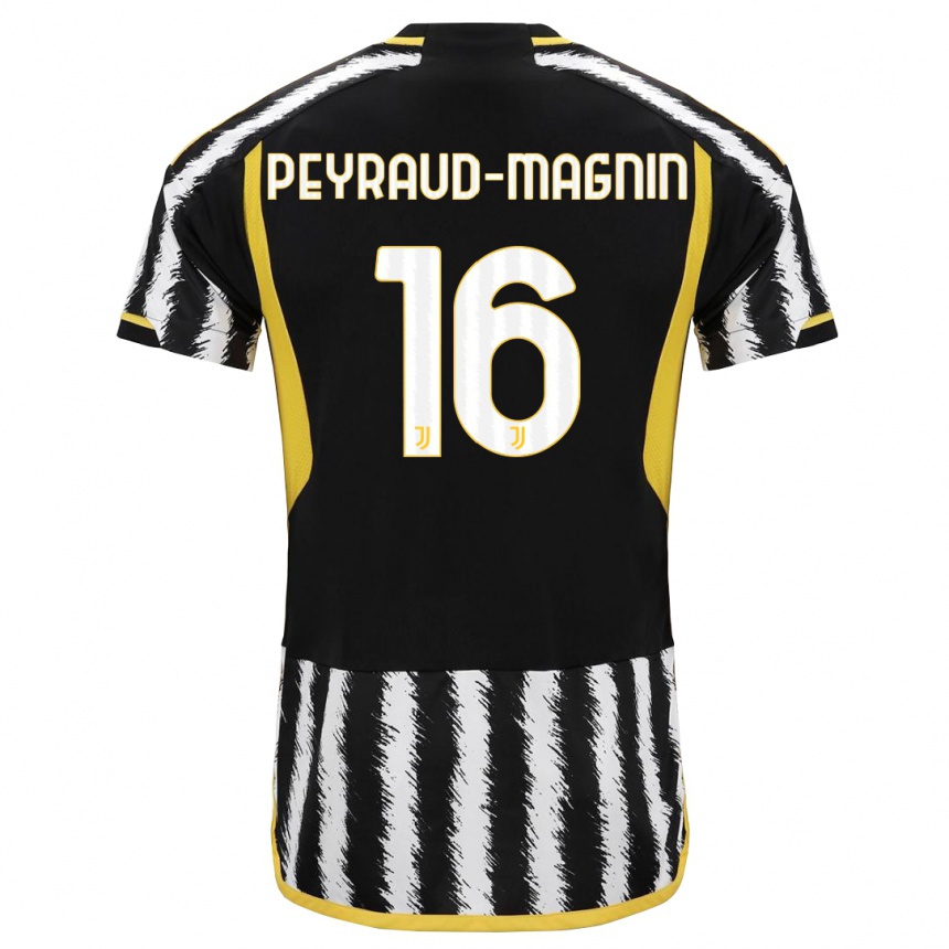 Vaikiškas Pauline Peyraud-Magnin #16 Juoda Balta Namų Marškinėliai 2023/24 T-Shirt