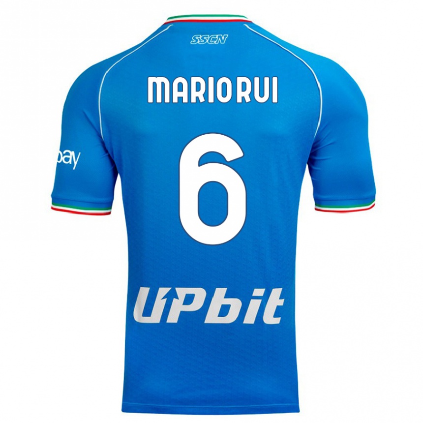 Vaikiškas Mario Rui #6 Dangaus Mėlynumo Namų Marškinėliai 2023/24 T-Shirt