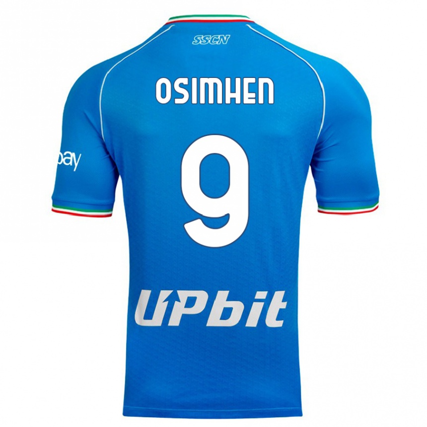 Vaikiškas Victor Osimhen #9 Dangaus Mėlynumo Namų Marškinėliai 2023/24 T-Shirt