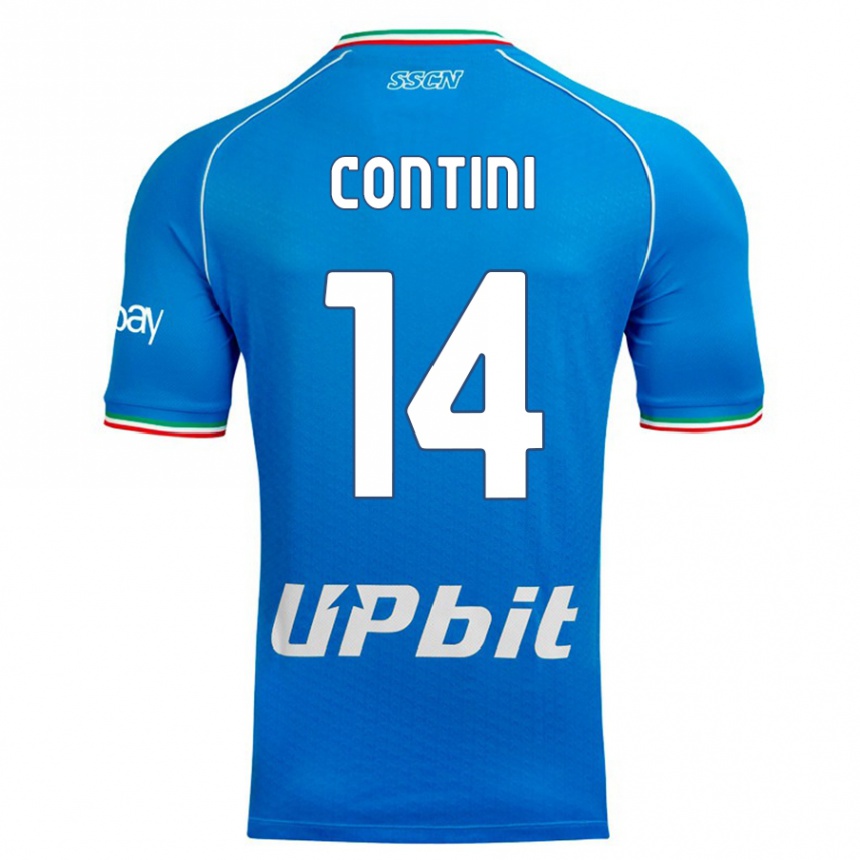 Vaikiškas Nikita Contini #14 Dangaus Mėlynumo Namų Marškinėliai 2023/24 T-Shirt