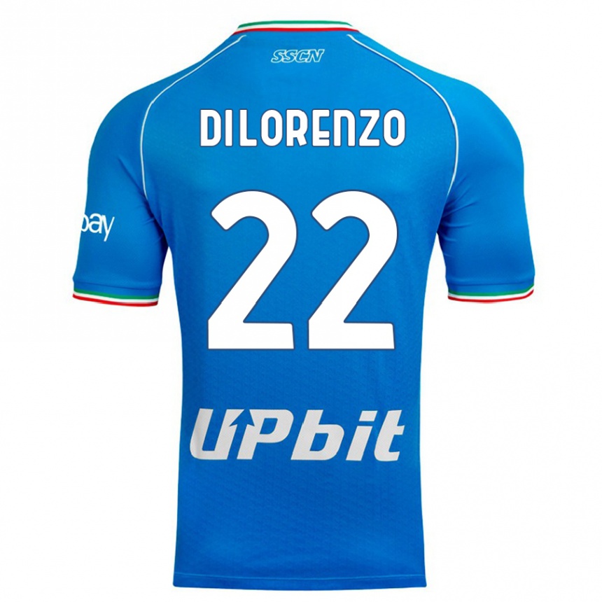 Vaikiškas Giovanni Di Lorenzo #22 Dangaus Mėlynumo Namų Marškinėliai 2023/24 T-Shirt