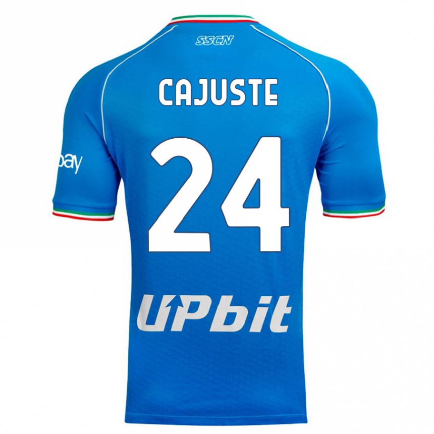 Vaikiškas Jens Cajuste #24 Dangaus Mėlynumo Namų Marškinėliai 2023/24 T-Shirt