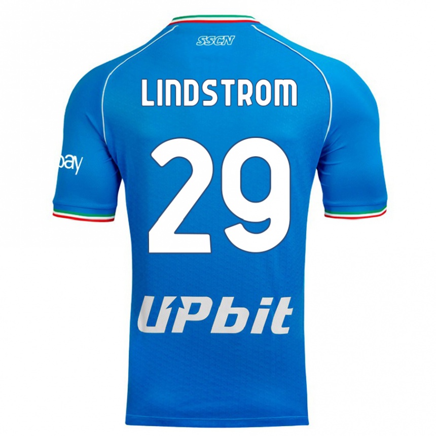 Vaikiškas Jesper Lindstrøm #29 Dangaus Mėlynumo Namų Marškinėliai 2023/24 T-Shirt