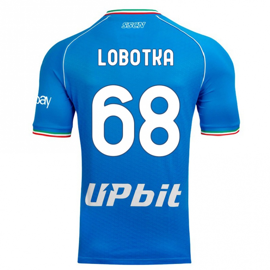 Vaikiškas Stanislav Lobotka #68 Dangaus Mėlynumo Namų Marškinėliai 2023/24 T-Shirt