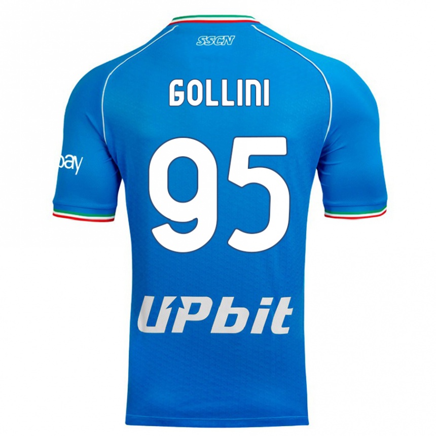 Vaikiškas Pierluigi Gollini #95 Dangaus Mėlynumo Namų Marškinėliai 2023/24 T-Shirt