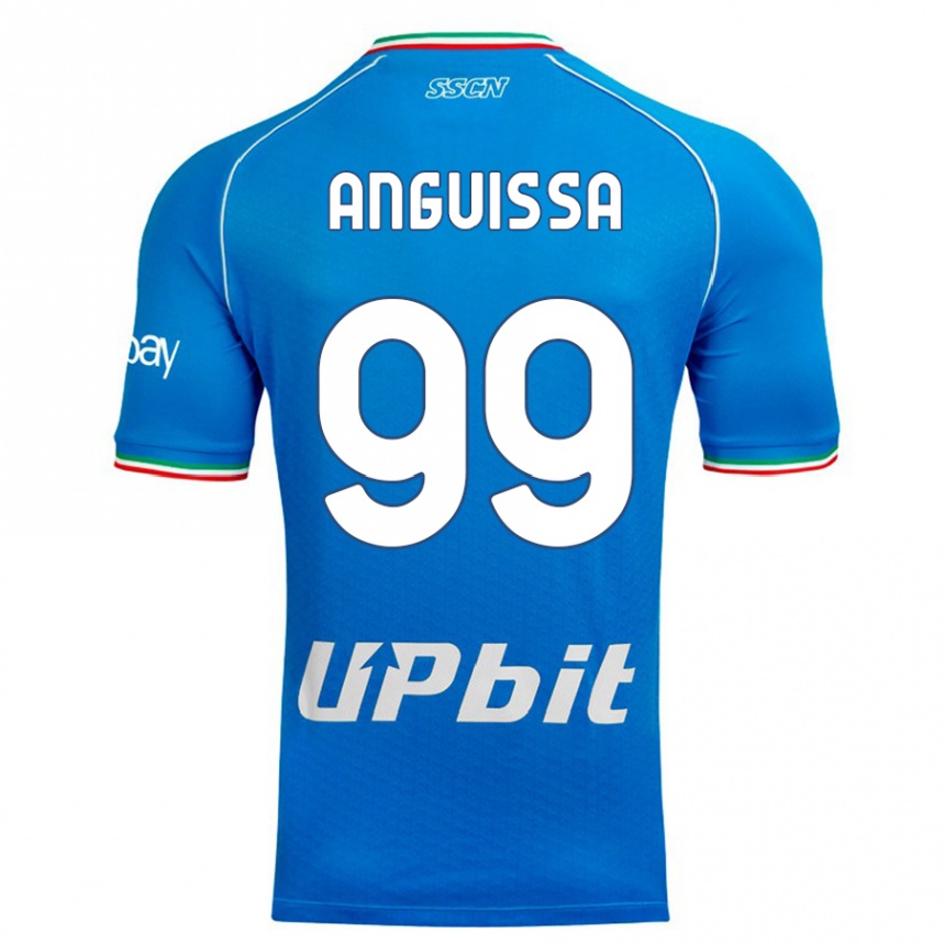 Vaikiškas Andre Zambo Anguissa #99 Dangaus Mėlynumo Namų Marškinėliai 2023/24 T-Shirt