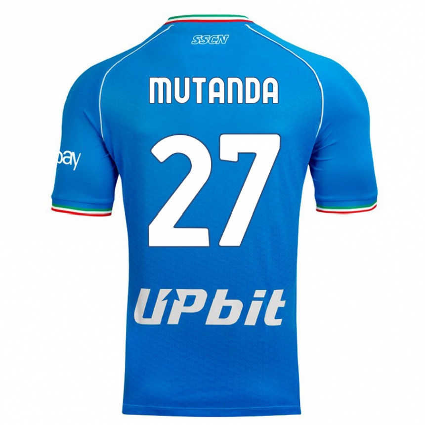 Vaikiškas Noah Mutanda #27 Dangaus Mėlynumo Namų Marškinėliai 2023/24 T-Shirt