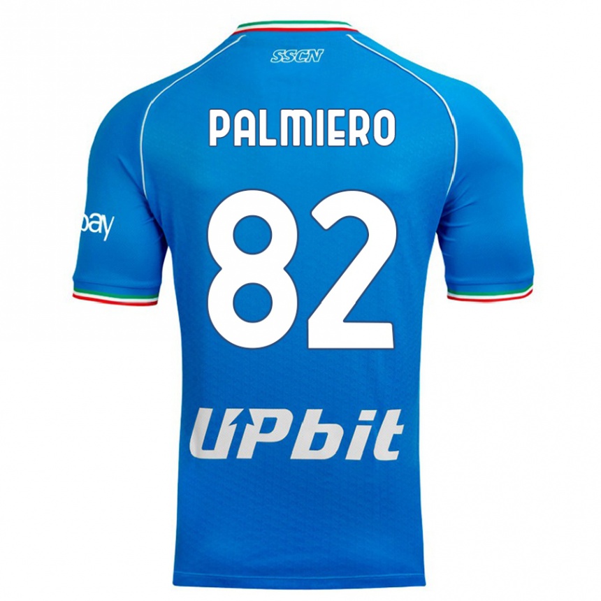 Vaikiškas Luca Palmiero #82 Dangaus Mėlynumo Namų Marškinėliai 2023/24 T-Shirt