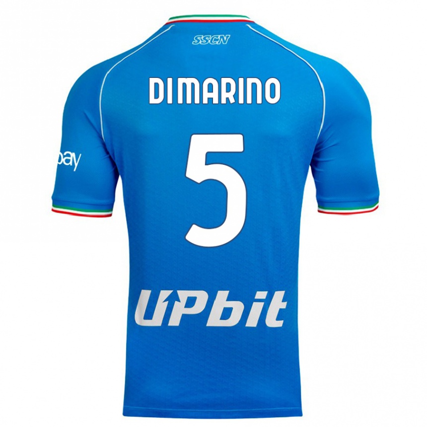 Vaikiškas Paola Di Marino #5 Dangaus Mėlynumo Namų Marškinėliai 2023/24 T-Shirt