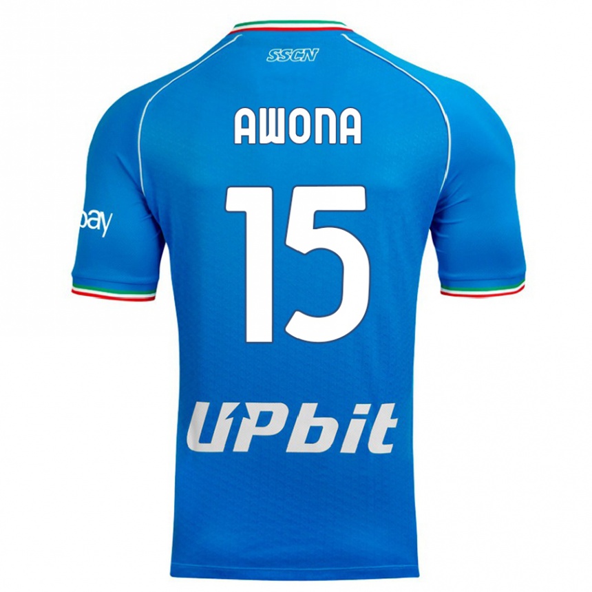 Vaikiškas Aurelle Awona #15 Dangaus Mėlynumo Namų Marškinėliai 2023/24 T-Shirt