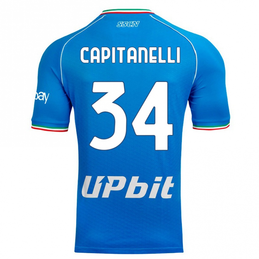 Vaikiškas Ilaria Capitanelli #34 Dangaus Mėlynumo Namų Marškinėliai 2023/24 T-Shirt