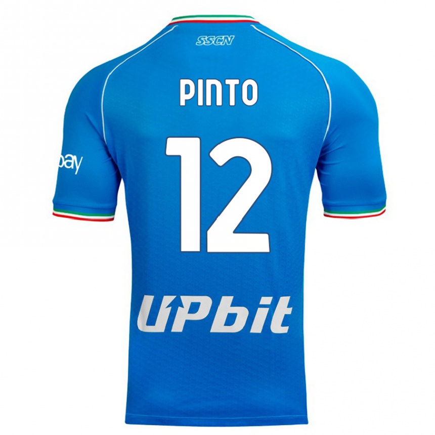 Vaikiškas Ciro Pinto #12 Dangaus Mėlynumo Namų Marškinėliai 2023/24 T-Shirt