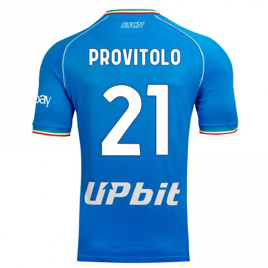 Vaikiškas Vincenzo Provitolo #21 Dangaus Mėlynumo Namų Marškinėliai 2023/24 T-Shirt