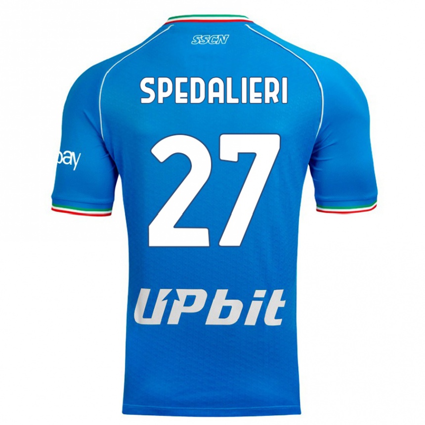 Vaikiškas Johnatan Andrea Spedalieri #27 Dangaus Mėlynumo Namų Marškinėliai 2023/24 T-Shirt