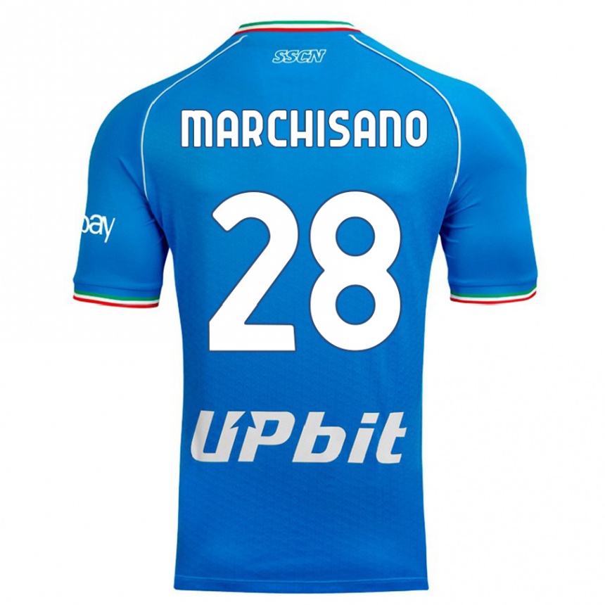 Vaikiškas Matteo Marchisano #28 Dangaus Mėlynumo Namų Marškinėliai 2023/24 T-Shirt