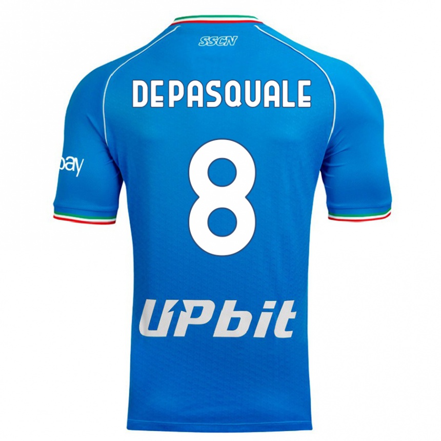 Vaikiškas Dylan De Pasquale #8 Dangaus Mėlynumo Namų Marškinėliai 2023/24 T-Shirt