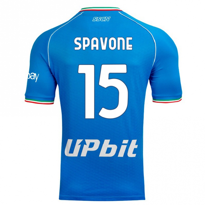 Vaikiškas Alessandro Spavone #15 Dangaus Mėlynumo Namų Marškinėliai 2023/24 T-Shirt