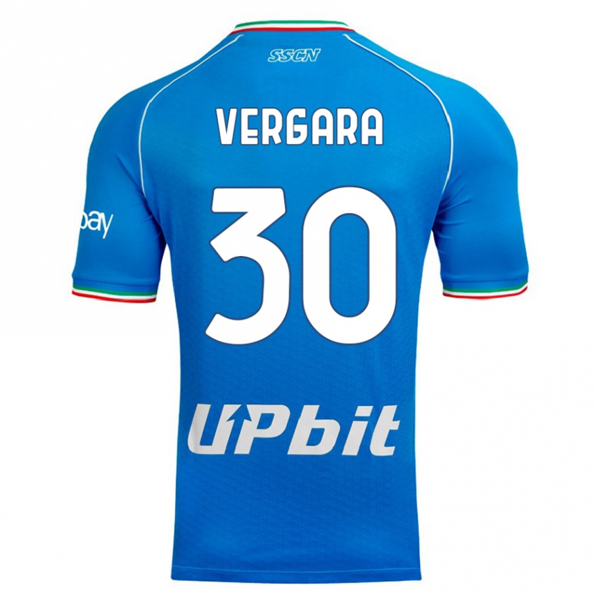 Vaikiškas Antonio Vergara #30 Dangaus Mėlynumo Namų Marškinėliai 2023/24 T-Shirt