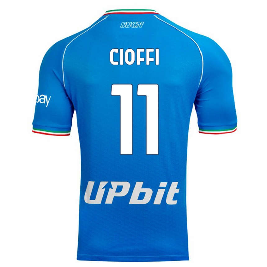 Vaikiškas Antonio Cioffi #11 Dangaus Mėlynumo Namų Marškinėliai 2023/24 T-Shirt