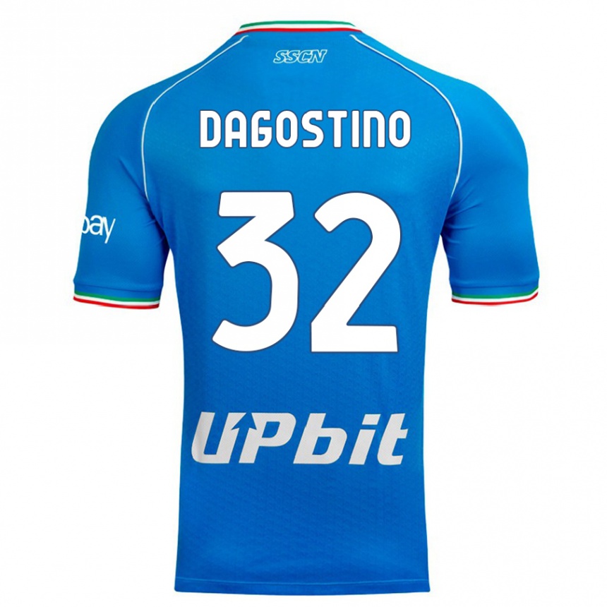 Vaikiškas Giuseppe Dagostino #32 Dangaus Mėlynumo Namų Marškinėliai 2023/24 T-Shirt