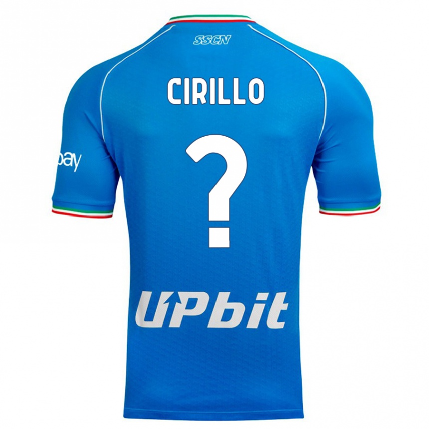 Vaikiškas Gioele Cirillo #0 Dangaus Mėlynumo Namų Marškinėliai 2023/24 T-Shirt