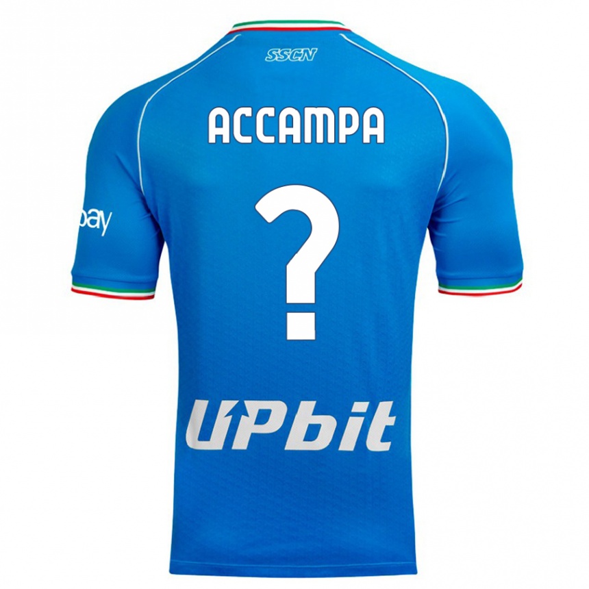 Vaikiškas Davide Accampa #0 Dangaus Mėlynumo Namų Marškinėliai 2023/24 T-Shirt