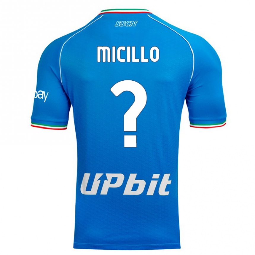 Vaikiškas Salvatore Micillo #0 Dangaus Mėlynumo Namų Marškinėliai 2023/24 T-Shirt