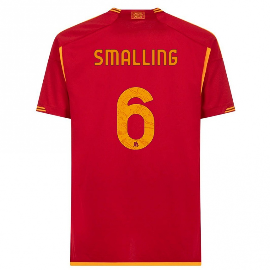 Vaikiškas Chris Smalling #6 Raudona Namų Marškinėliai 2023/24 T-Shirt