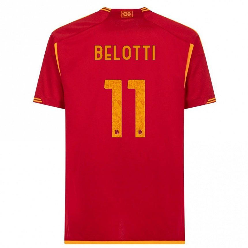 Vaikiškas Andrea Belotti #11 Raudona Namų Marškinėliai 2023/24 T-Shirt