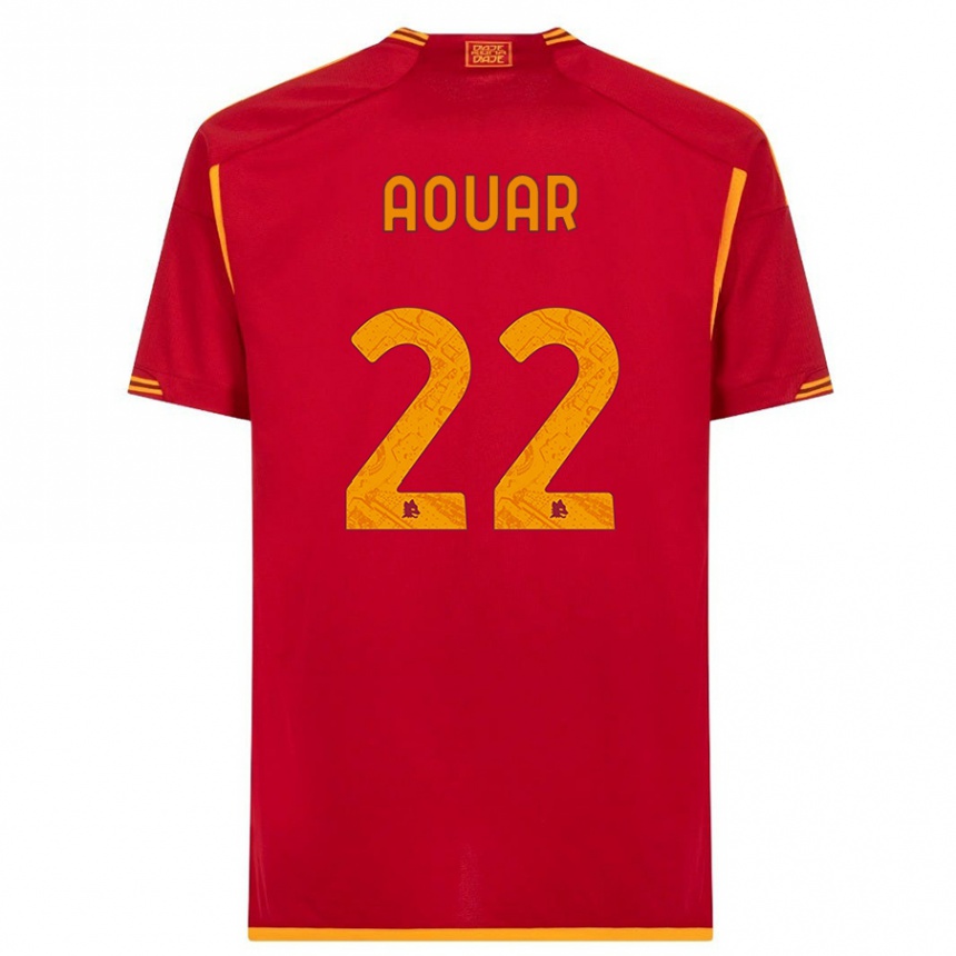 Vaikiškas Houssem Aouar #22 Raudona Namų Marškinėliai 2023/24 T-Shirt