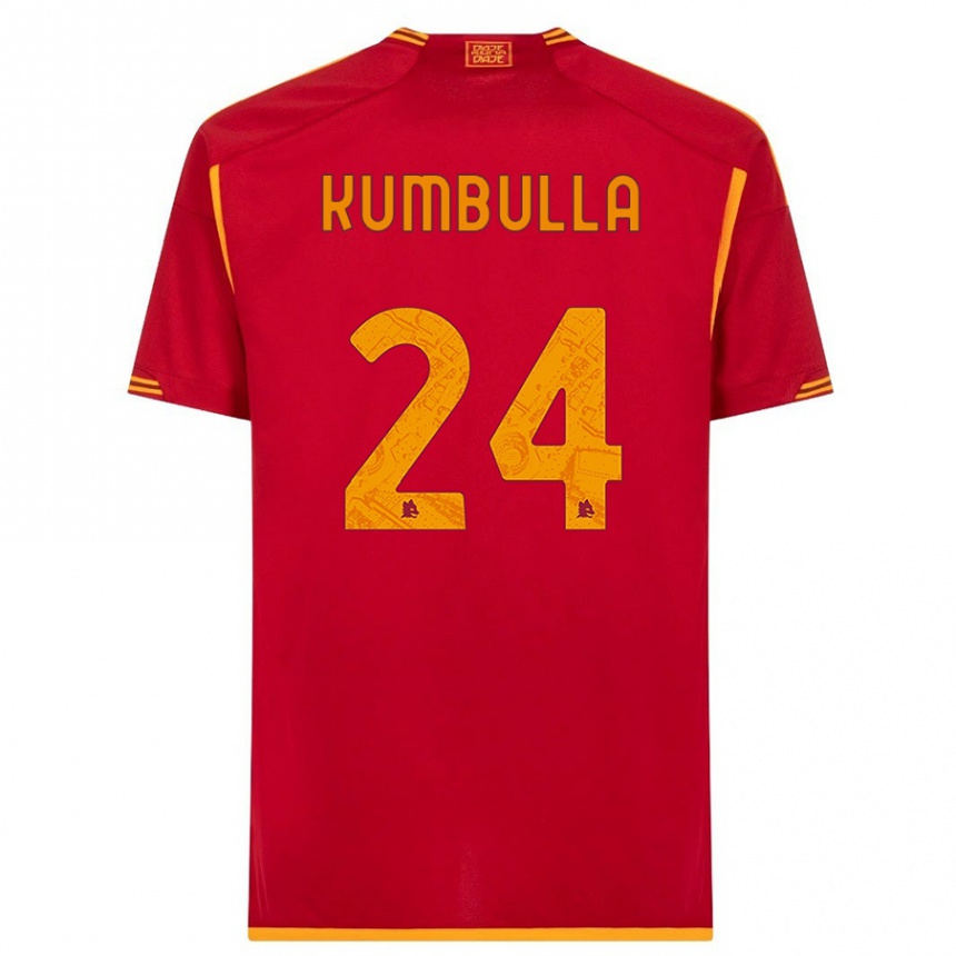 Vaikiškas Marash Kumbulla #24 Raudona Namų Marškinėliai 2023/24 T-Shirt