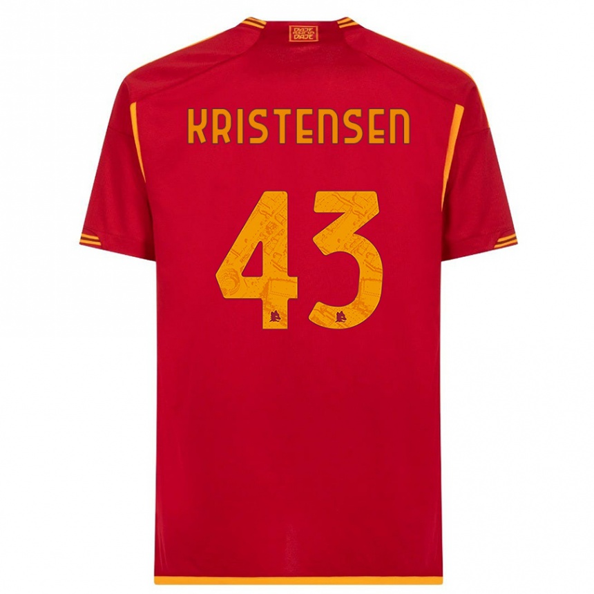 Vaikiškas Rasmus Kristensen #43 Raudona Namų Marškinėliai 2023/24 T-Shirt