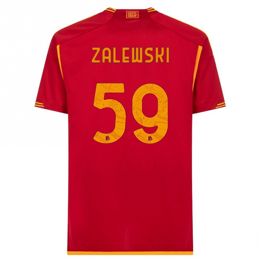 Vaikiškas Nicola Zalewski #59 Raudona Namų Marškinėliai 2023/24 T-Shirt