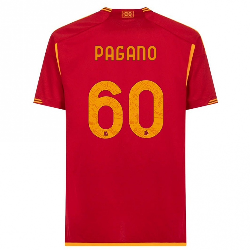 Vaikiškas Riccardo Pagano #60 Raudona Namų Marškinėliai 2023/24 T-Shirt