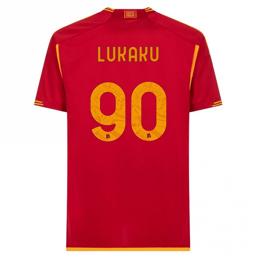 Vaikiškas Romelu Lukaku #90 Raudona Namų Marškinėliai 2023/24 T-Shirt