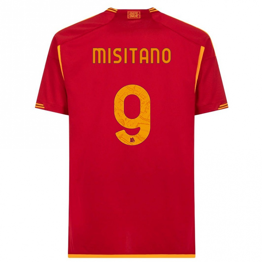 Vaikiškas Giulio Misitano #9 Raudona Namų Marškinėliai 2023/24 T-Shirt