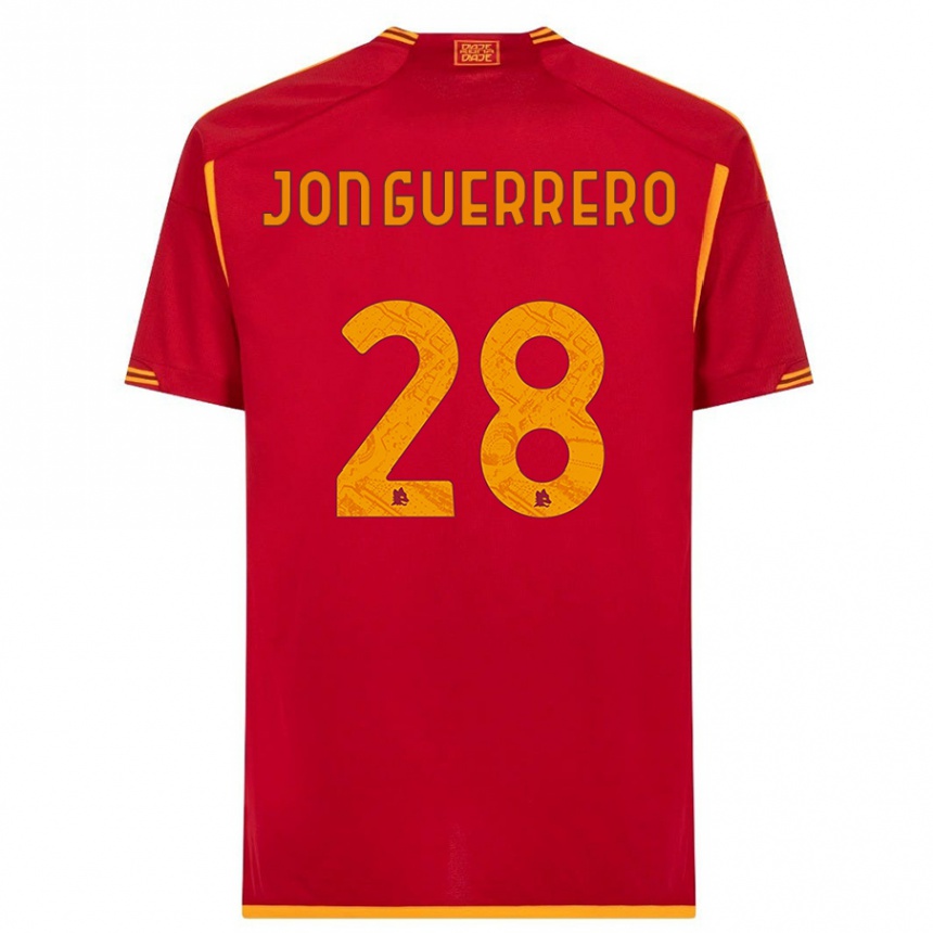 Vaikiškas Julen Jon Guerrero #28 Raudona Namų Marškinėliai 2023/24 T-Shirt