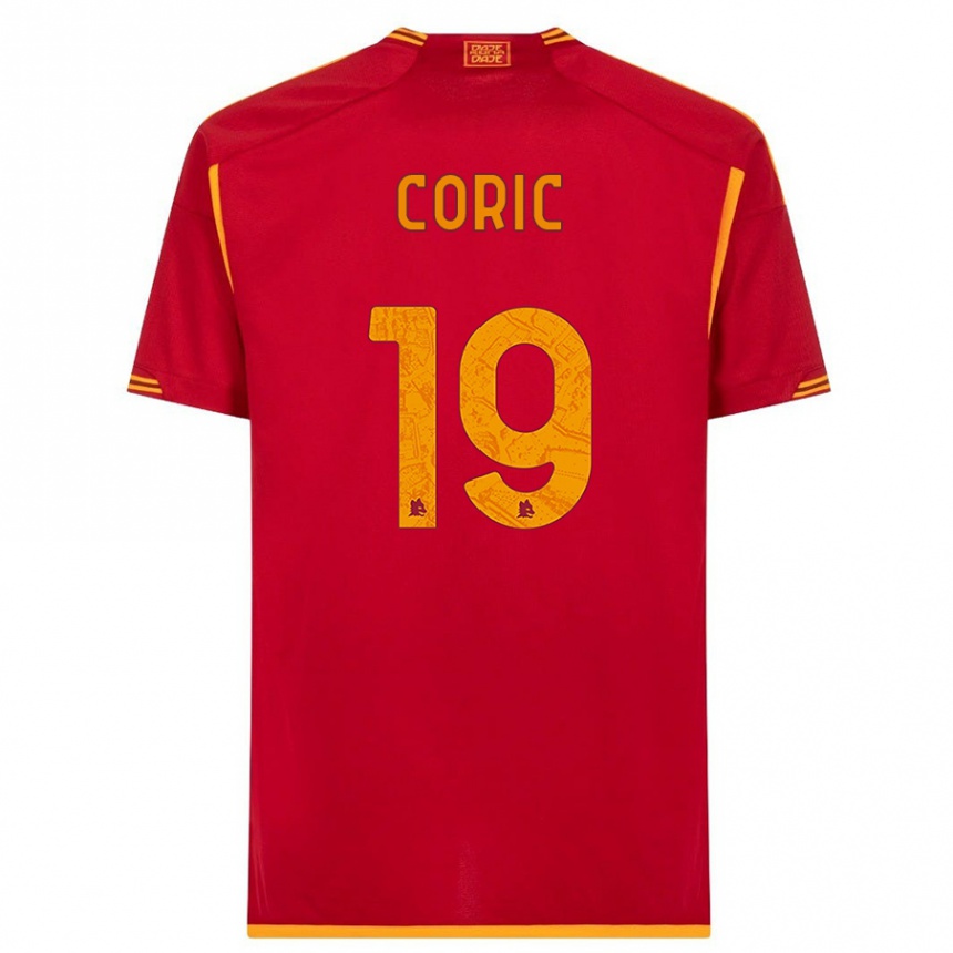 Vaikiškas Ante Coric #19 Raudona Namų Marškinėliai 2023/24 T-Shirt