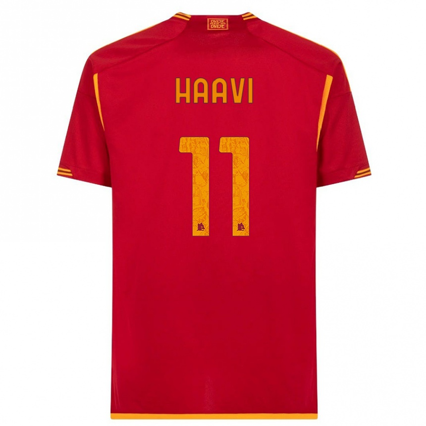 Vaikiškas Emilie Haavi #11 Raudona Namų Marškinėliai 2023/24 T-Shirt